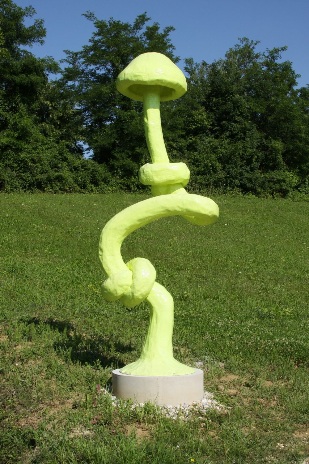 Ronald Kodritsch: Doppelknotenblätterpilz 2020 , Iron, Styrofoam, Resin , H=290 cm
